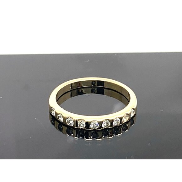 Women's Wedding Band Diamond 0.50ctw 14k Yellow Gold Stackable Ring Size 6.25 - Picture 5 of 12